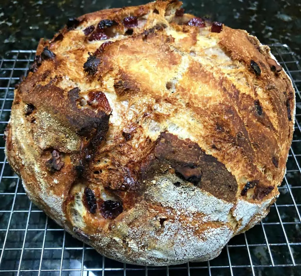 Cranberry Walnut Bread Cooling