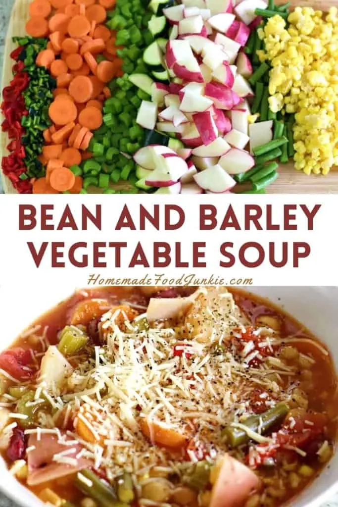 Instant Pot Vegetable Soup Recipe With Beans And Barley 21 Bean And Barley Vegetable Soup-Pin Image