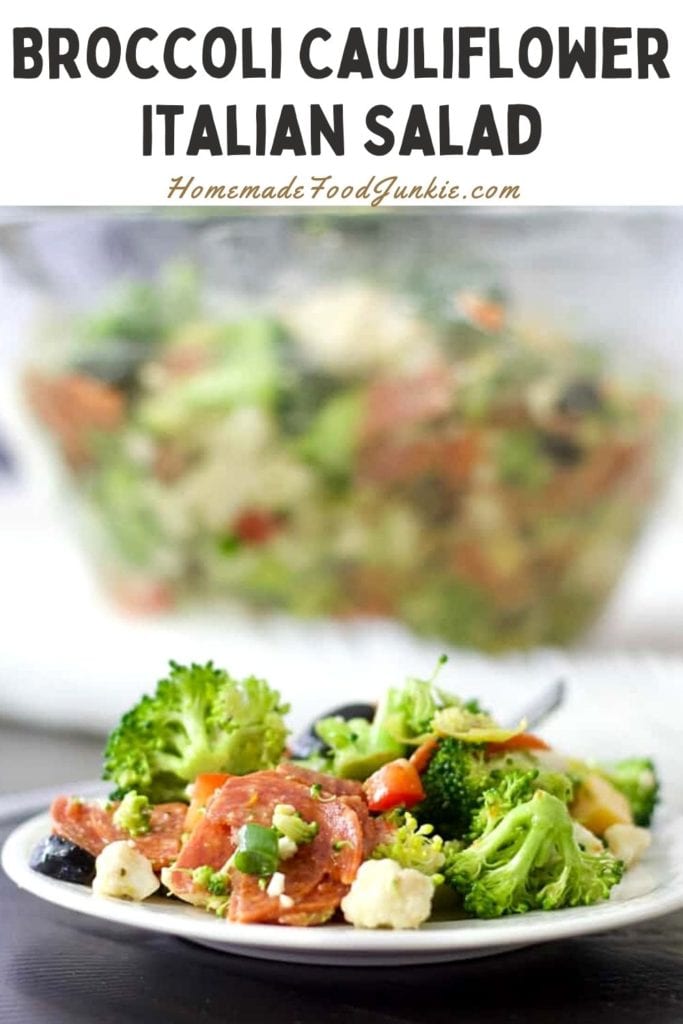 Broccoli Cauliflower Italian Salad-Pin Image