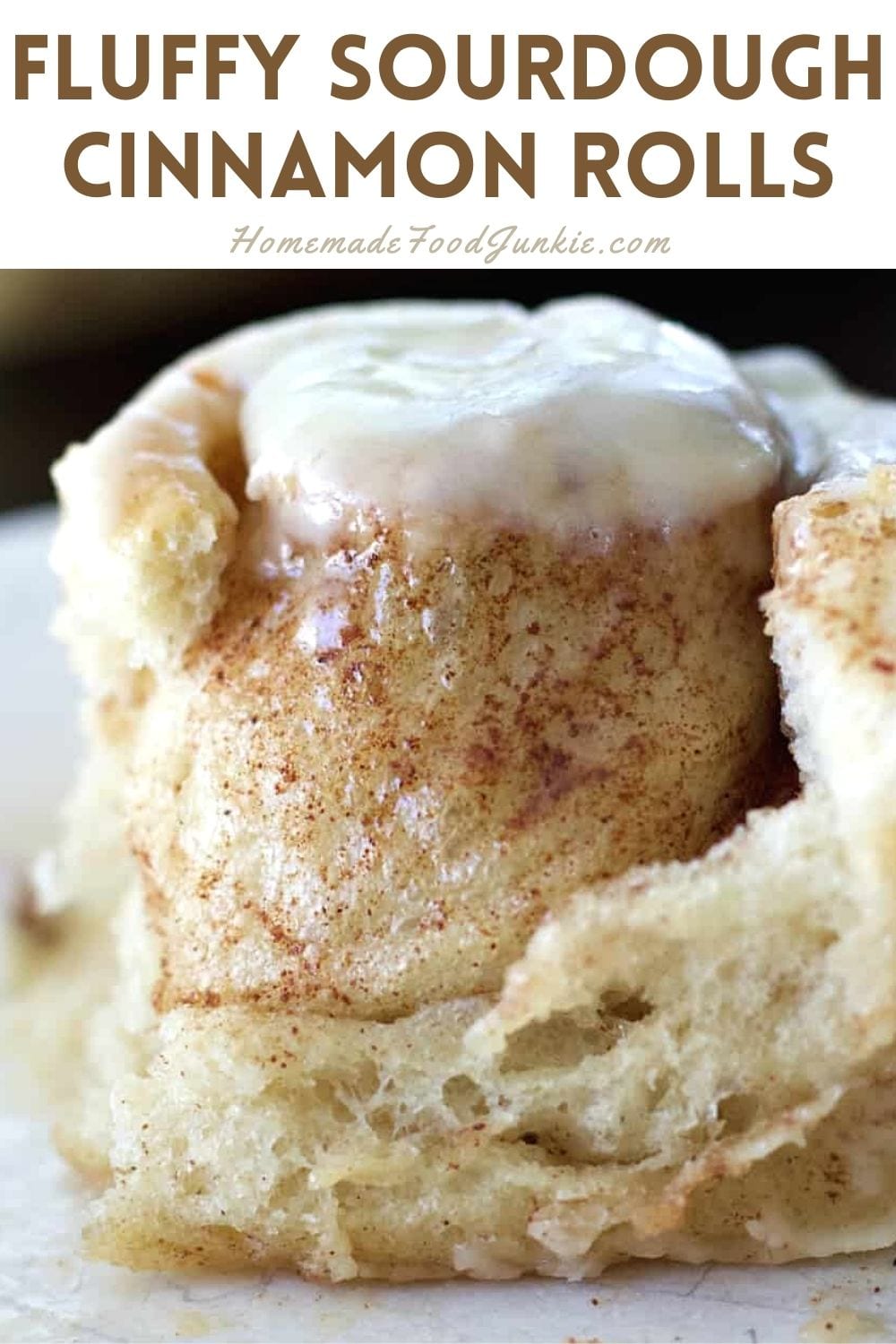 Fluffy Sourdough Cinnamon Rolls-Pin Image