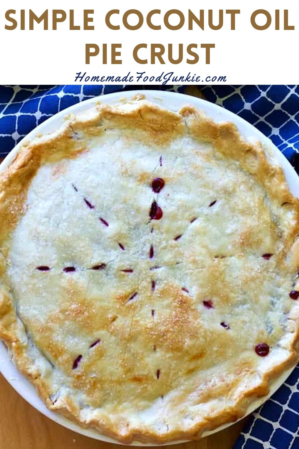 Simple Coconut Oil Pie Crust-Pin Image