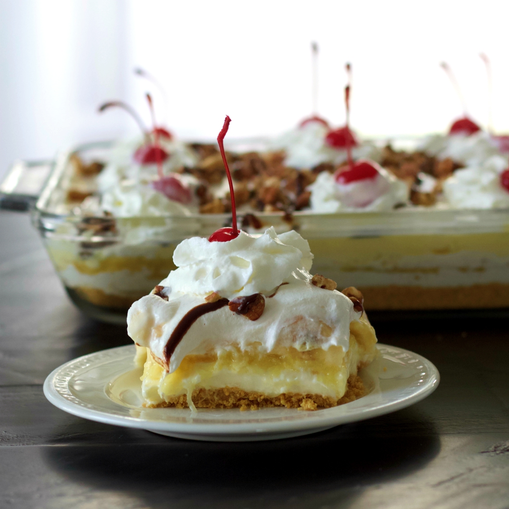 Banana Split No Bake Dessert