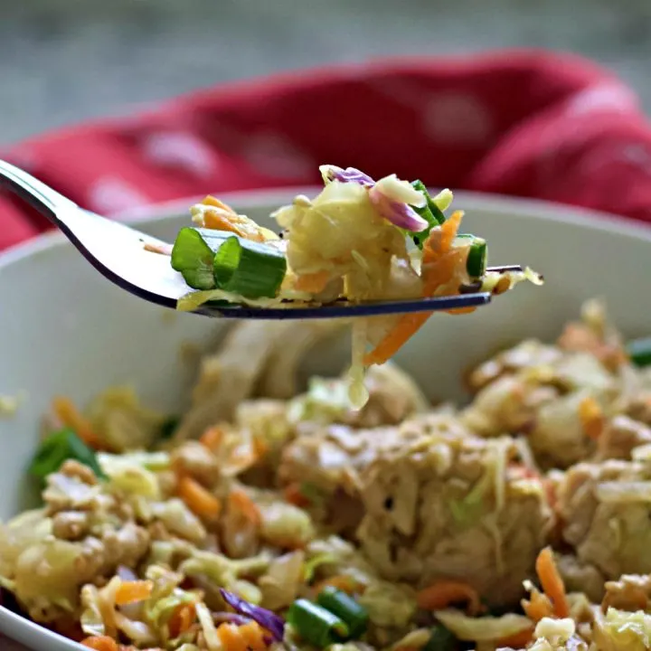 small bite egg rolls in a bowl