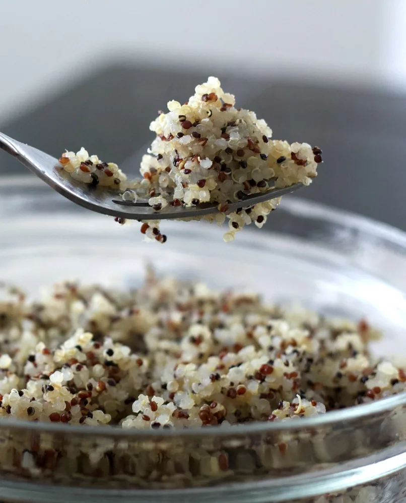 Cooking Quinoa Instant Pot Method 1 Cooked Quinoa On A Fork