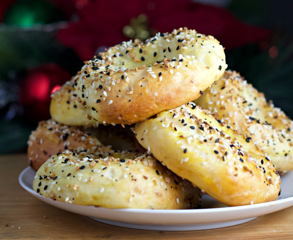 Homemade Two Ingredient Bagels Recipe 1 Bagel Stack