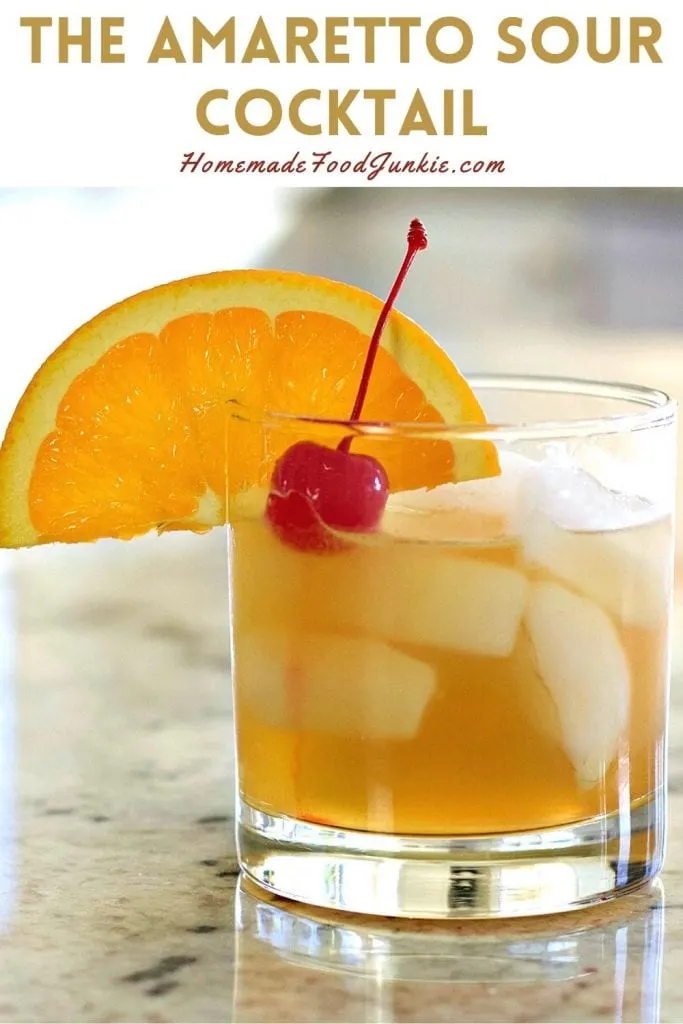 The Amaretto Sour Cocktail-Pin Image