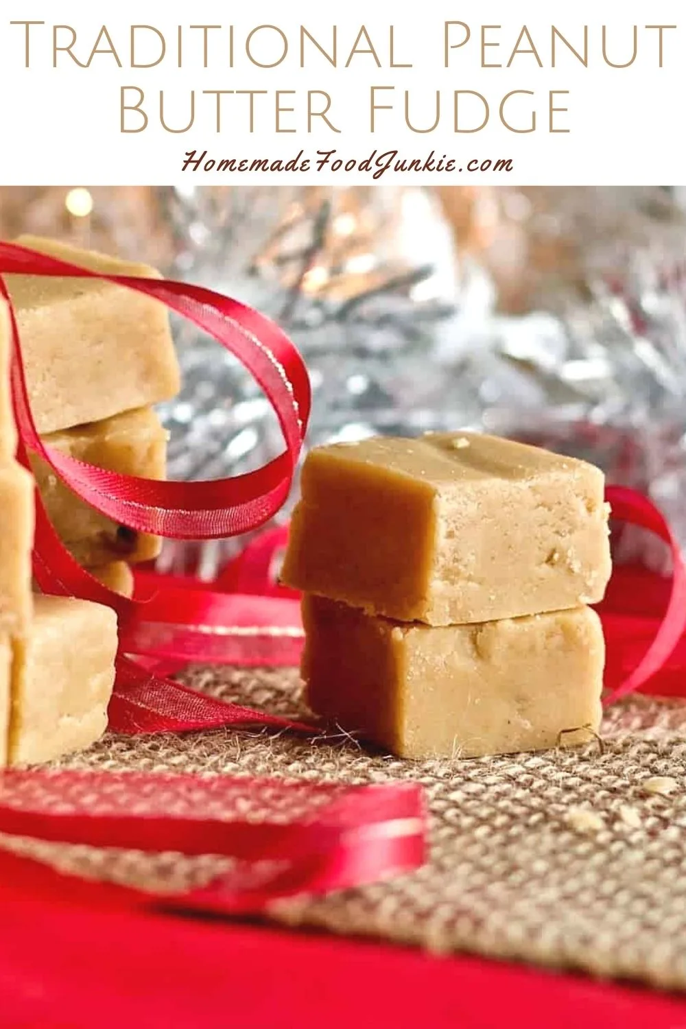 Traditional Peanut Butter Fudge-Pin Image