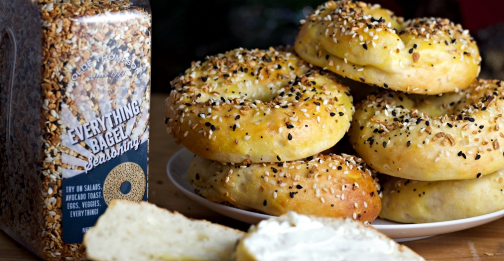 Everything Bagel Topping With Two Ingredient Bagel Stack