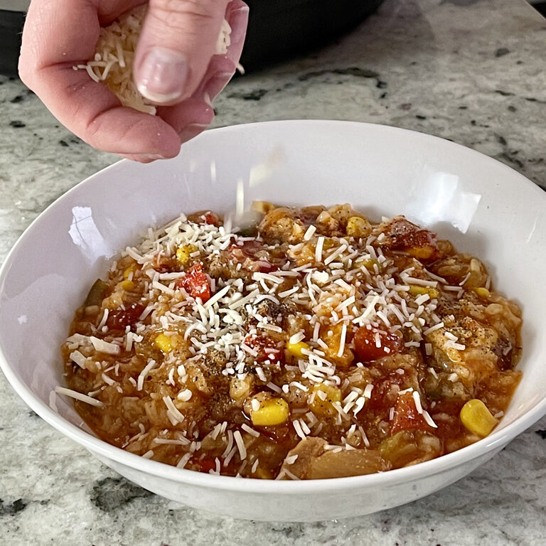 Adding Cheese Garnish To Instant Pot Chicken Soup
