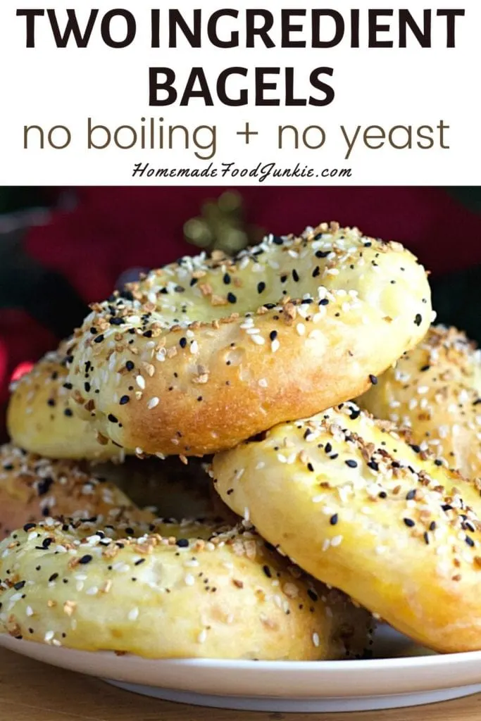 Two Ingredient Bagels No Boiling And No Yeast-Pin Image