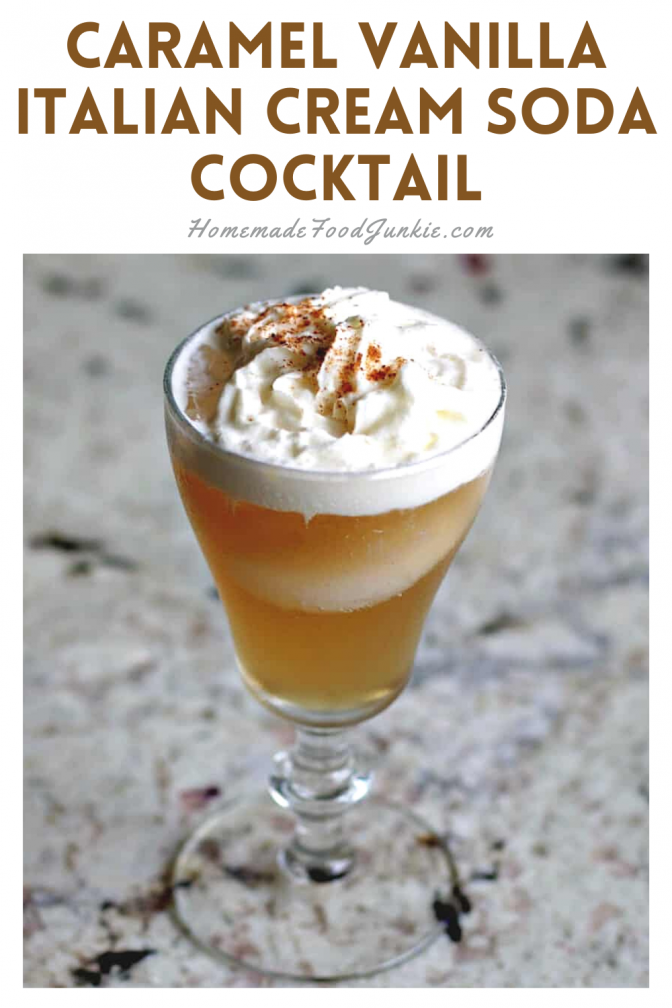 Caramel Vanilla Italian Cream Soda Cocktail-Pin Image
