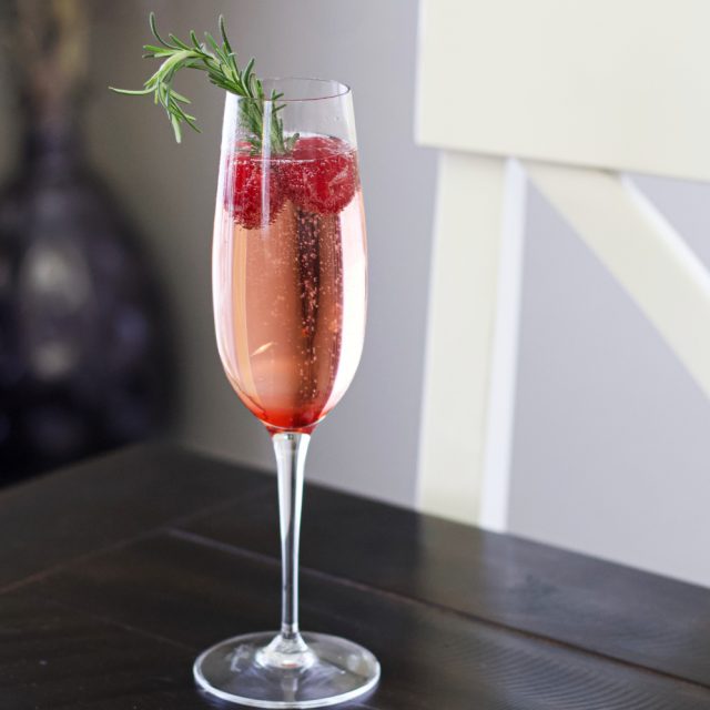 Red Raspberry Champagne Cocktail Recipe Homemade Food Junkie
