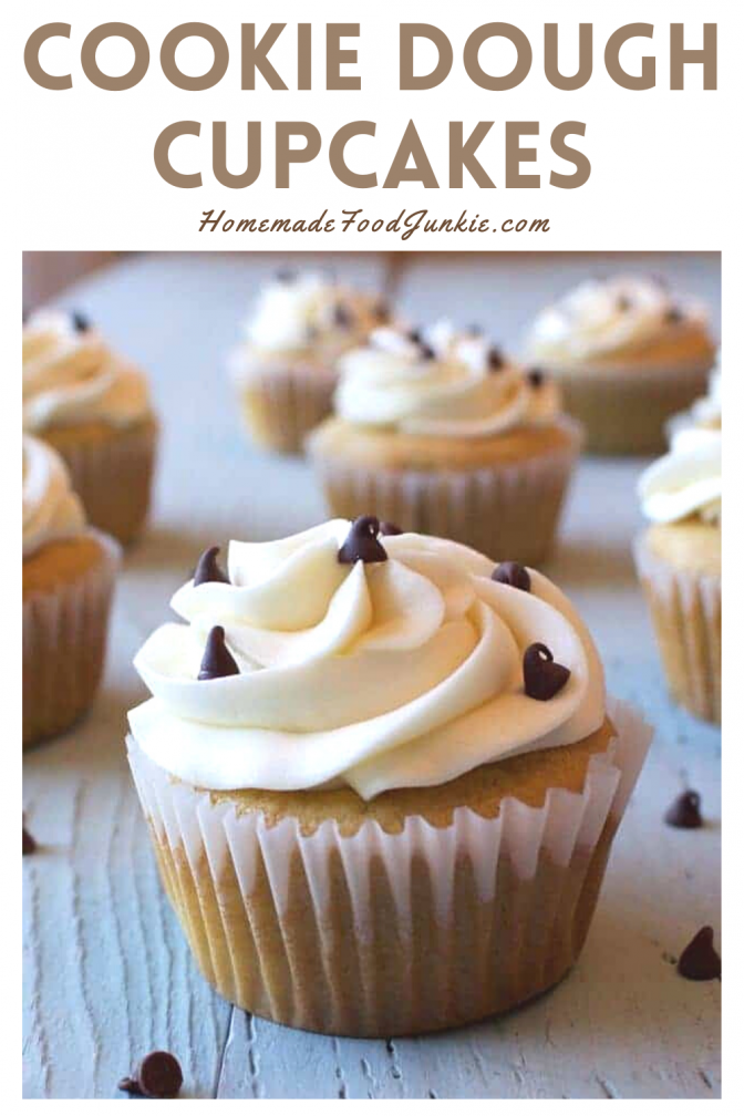 Cookie dough cupcakes-pin image