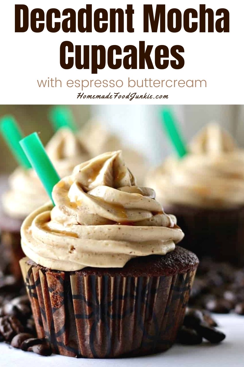 Decadent Mocha Cupcakes-Pin Image