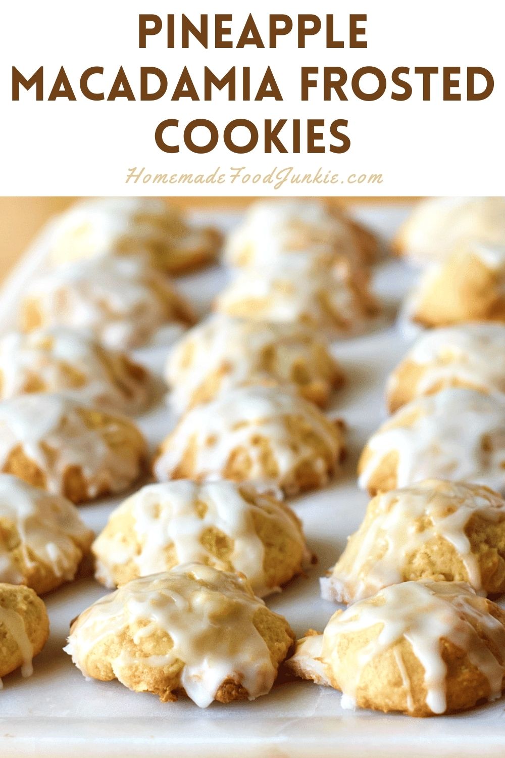 Pineapple Macadamia Frosted Cookies-Pin Image