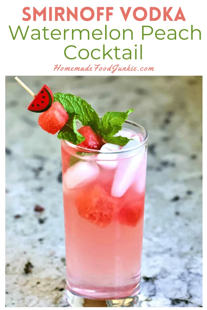Smirnoff Vodka Watermelon Peach Cocktail-Pin Image