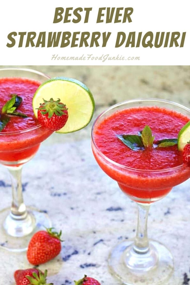 Strawberry Daiquiri Recipe with Malibu Coconut Rum | Homemade Food Junkie