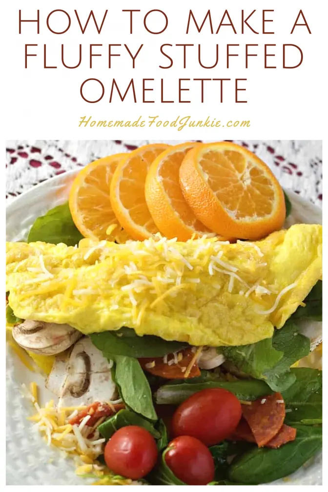 How To Make A Fluffy Stuffed Omelette-Pin Image