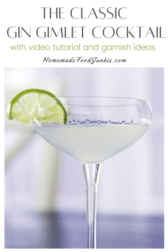 The Classic Gin Gimlet Cocktail-Pin Image
