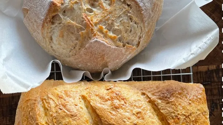Sourdough Oatmeal Bread-Boule And Loaf