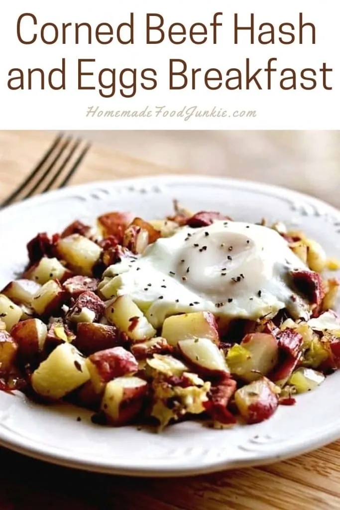 Corned Beef Hash And Eggs Breakfast-Pin Image