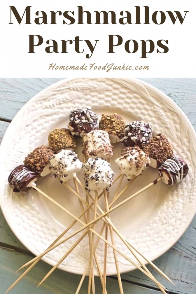 Easy Marshmallow Pops Food Craft 5 Marshmallow Party Pops-Pin Image
