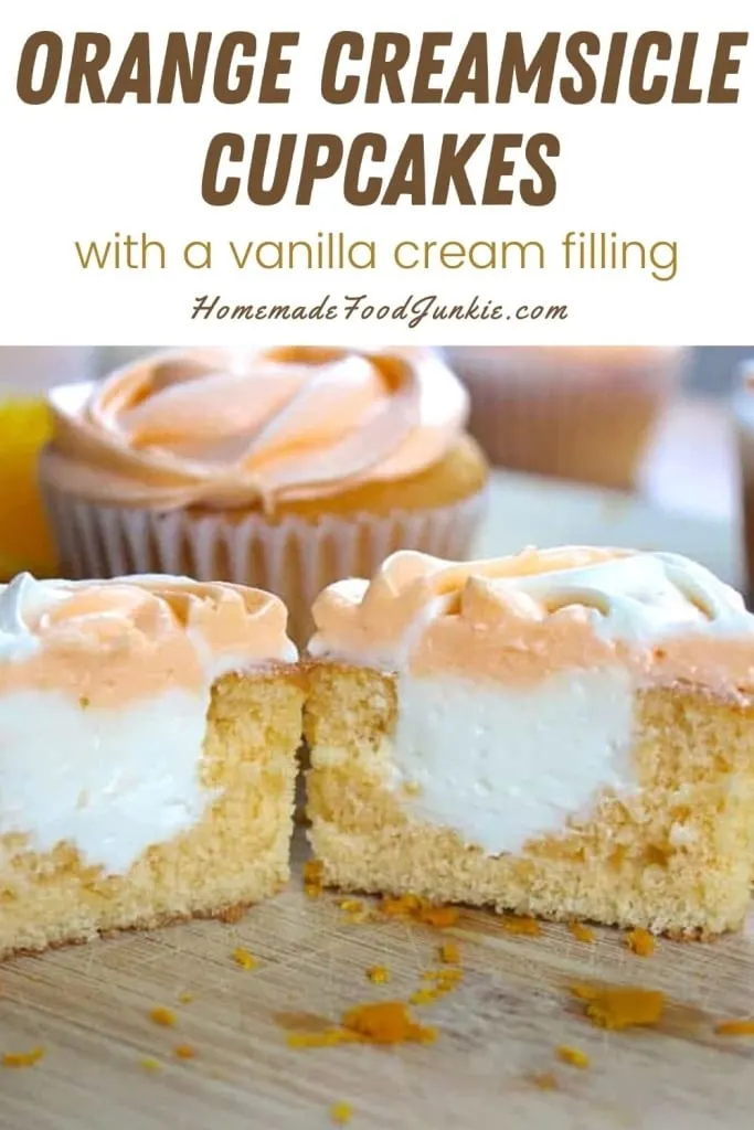 Orange Creamsicle Cupcakes-Pin Image