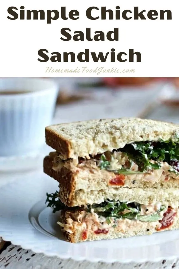 Simple Chicken Salad Sandwich-Pin Image