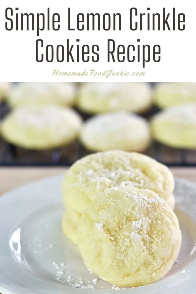 Simple Lemon Crinkle Cookies Recipe-Pin Image