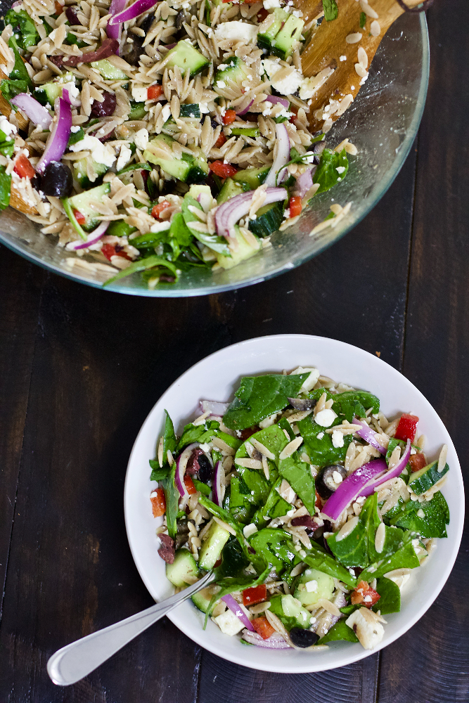 Greek Orzo Salad With Feta