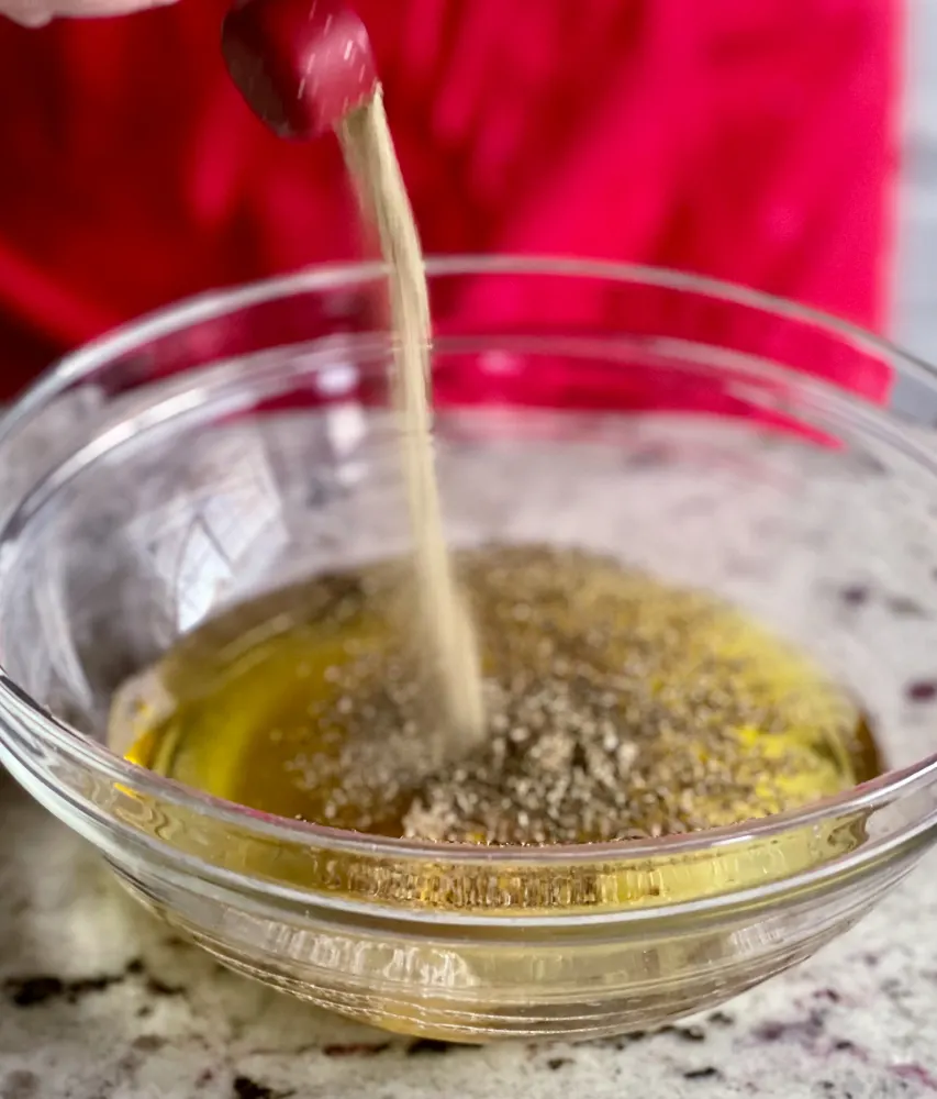 Combining Ingredients-Orzo Salad Dressing