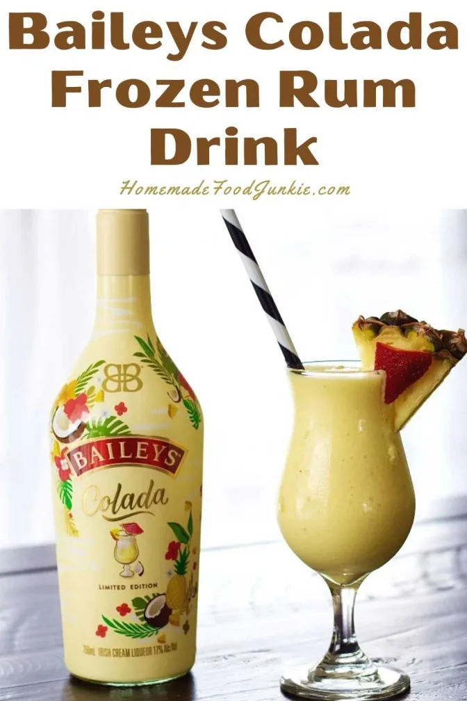 Baileys Colada Frozen Rum Drink-Pin Image