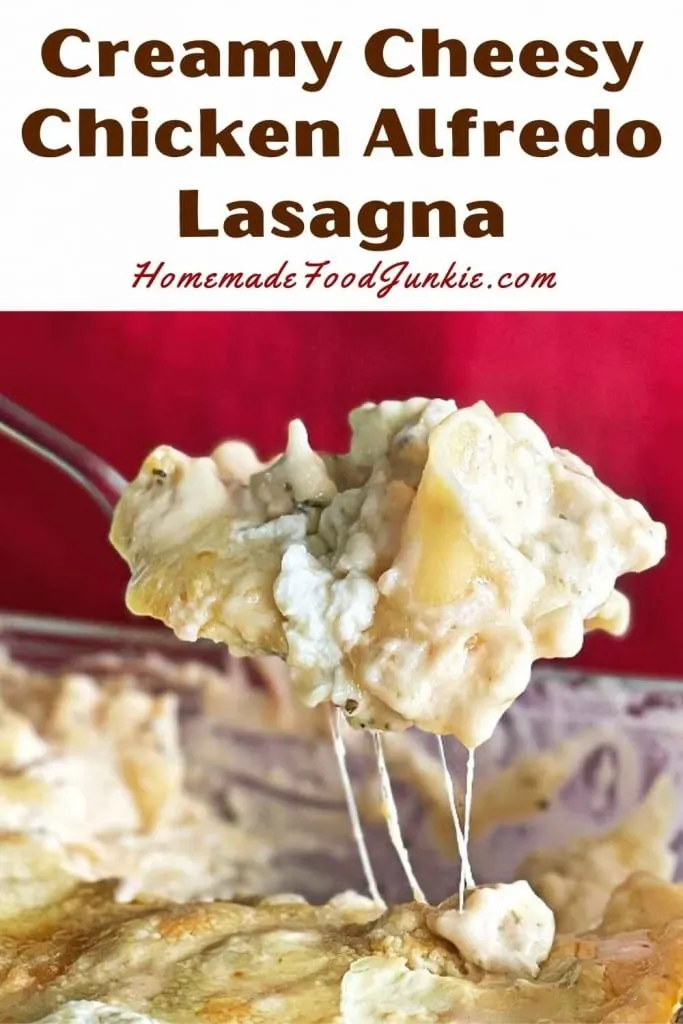 Easy Chicken Enchilada Casserole 21 Creamy Cheesy Chicken Alfredo Lasagna-Pin Image