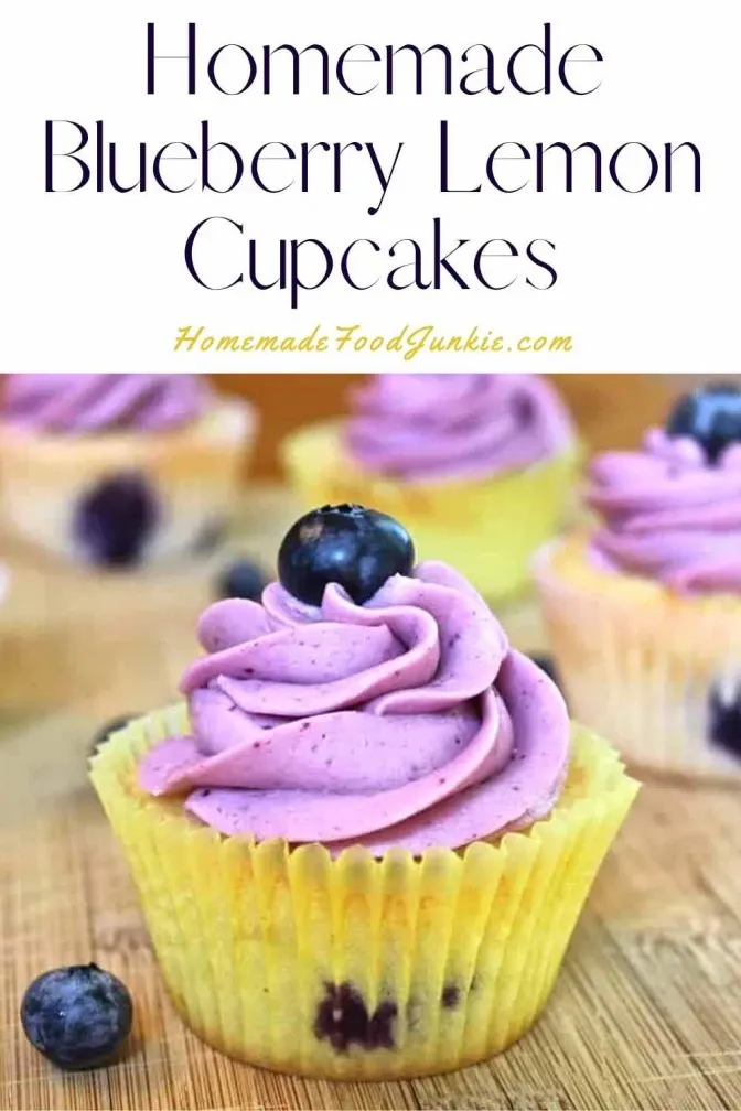 Blueberry Lemon Cupcakes 16 Homemade Blueberry Lemon Cupcakes-Pin Image