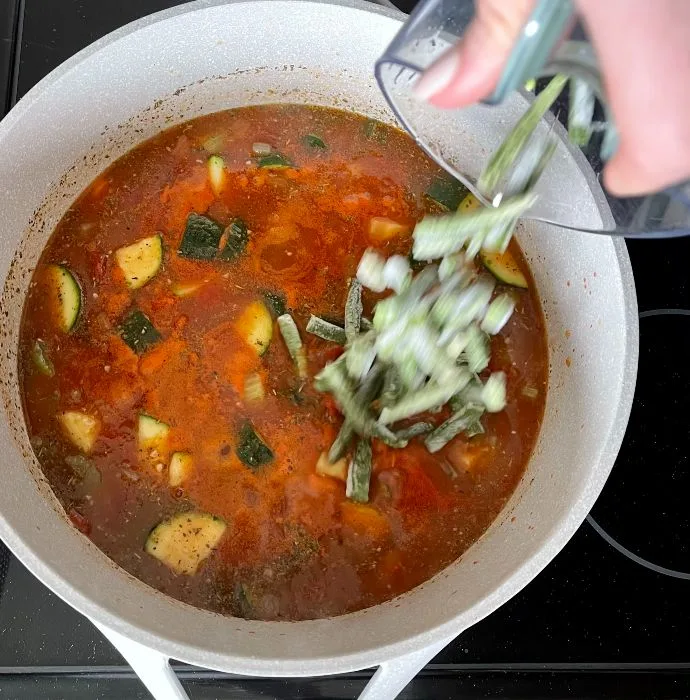 Adding Green Beans To Minestrone Soup