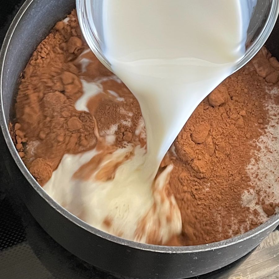 No Bake Cookies-Combine Ingredients In Saucepan