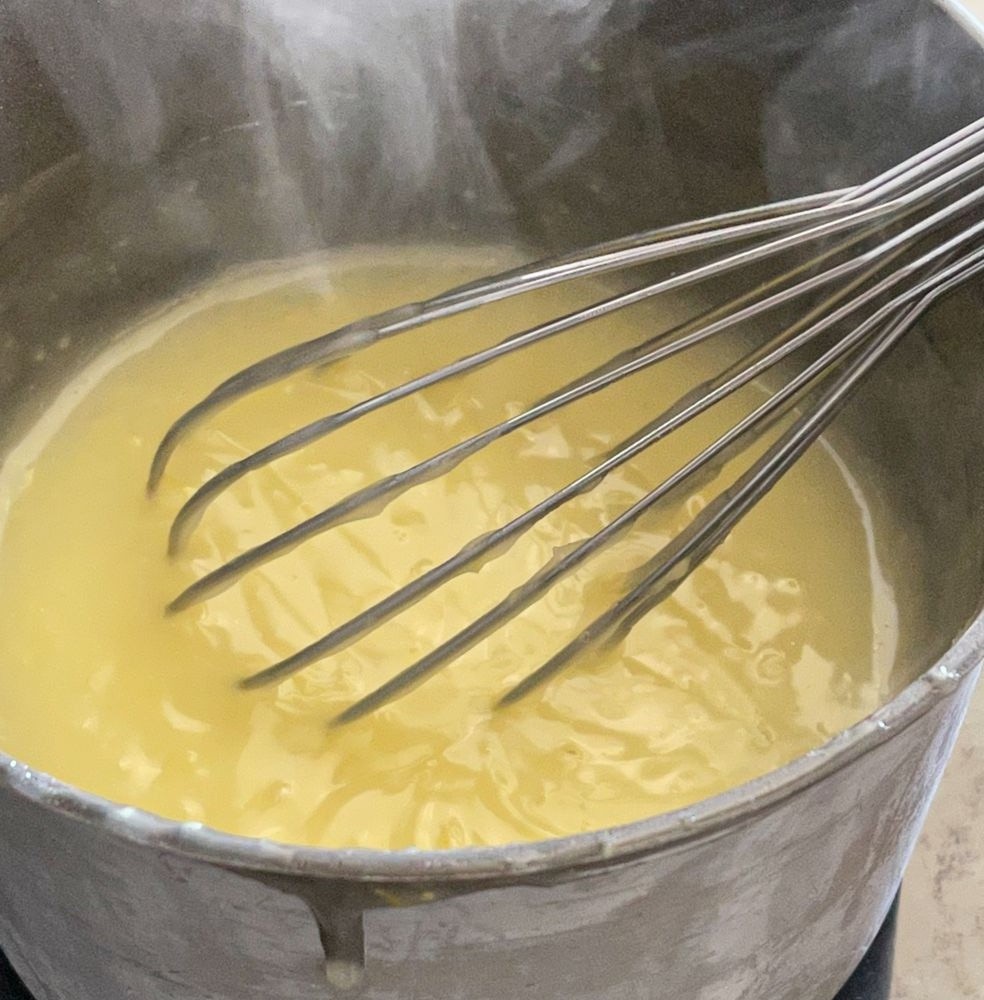 Whisking Lemon Pie Filling