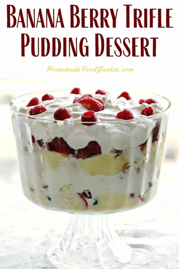 Banana Berry Trifle Pudding Dessert-Pin Image