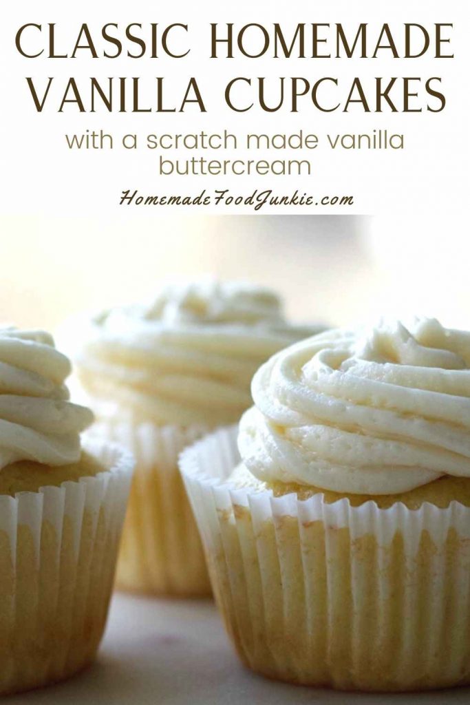 Super Moist Vanilla Cupcakes Recipe 9 Classic Homemade Vanilla Cupcakes-Pin Image