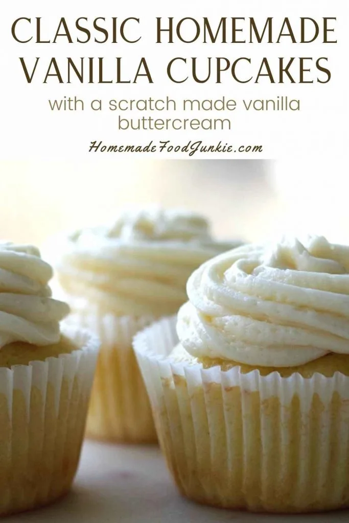 Classic Homemade Vanilla Cupcakes-Pin Image