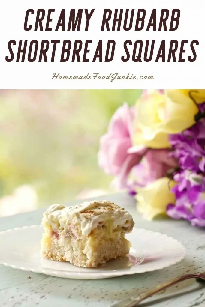 Rhubarb Delight Shortbread Squares 6 Creamy Rhubarb Shortbread Squares-Pin Image