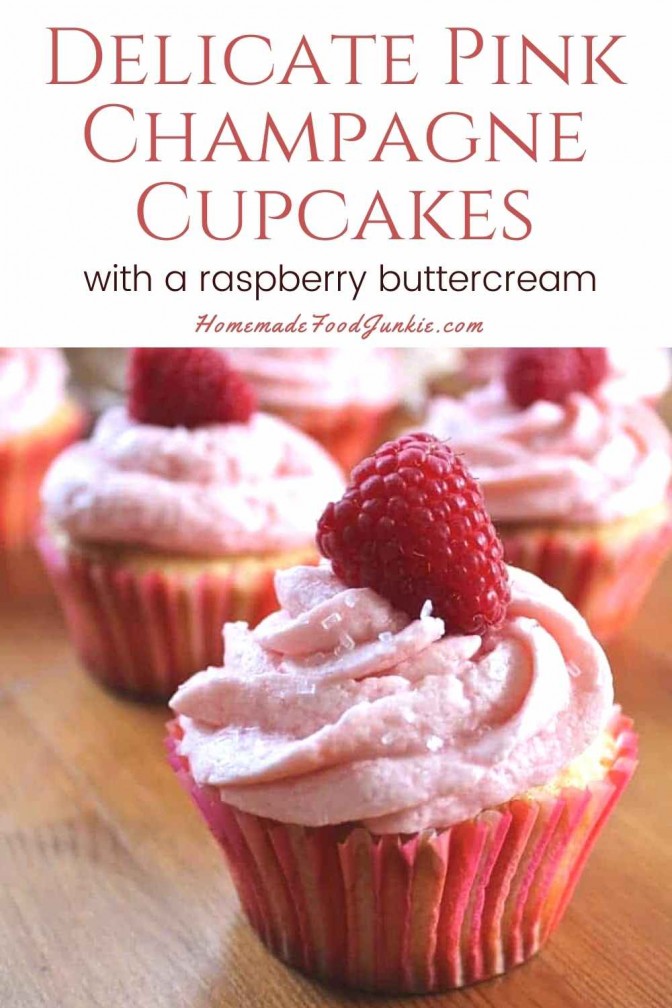 Delicate Pink Champagne Cupcakes-Pin Image