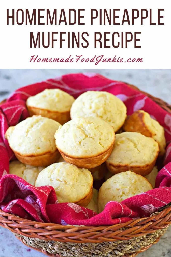 Homemade Pineapple Muffins Recipe-Pin Image