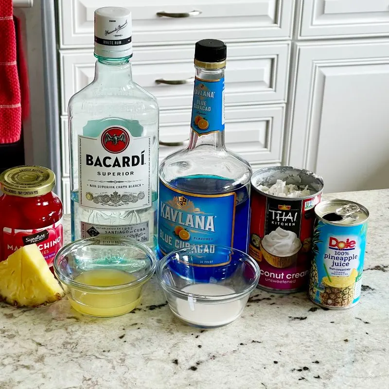 Blue Hawaiian Cocktail-Ingredients