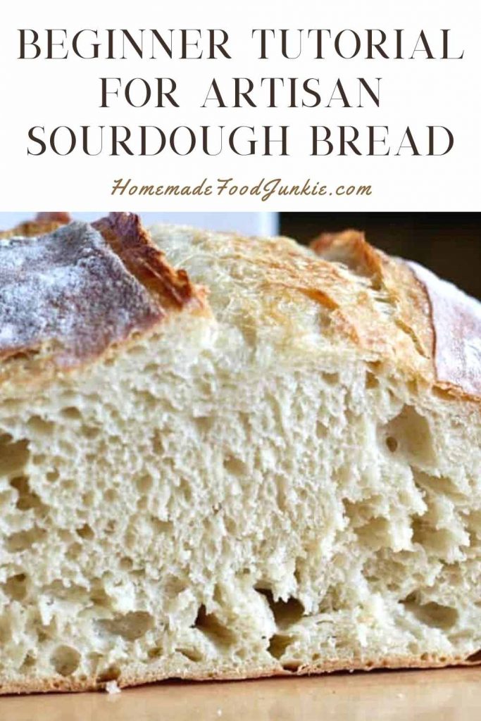 Beginner Artisan Sourdough Bread Recipe 29 Beginner Tutorial For Artisan Sourdough Bread-Pin Image