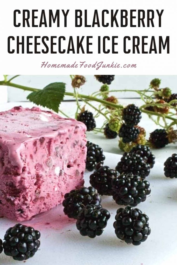 Creamy Blackberry Cheesecake Ice Cream-Pin Image
