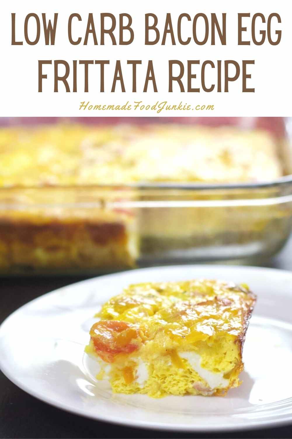 Low Carb Bacon Egg Frittata Recipe-Pin Image