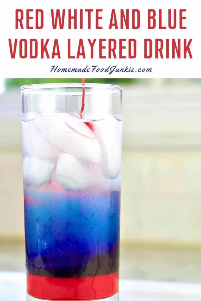 Red White And Blue Vodka 20 Red White And Blue Vodka Layered Drink-Pin Image