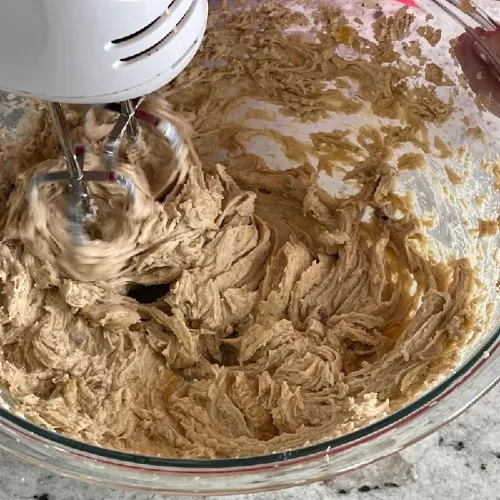 Mixing Eggs Into Wet Ingredients-Dark Chocolate Chip Cookies