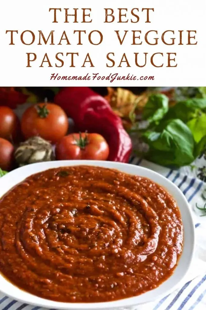 Simple Roasted Crockpot Tomato Sauce Recipe 16 The Best Tomato Veggie Pasta Sauce-Pin Image